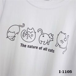 I 1105 Ao Thun Nu Tay Ngan In The nature of all cats