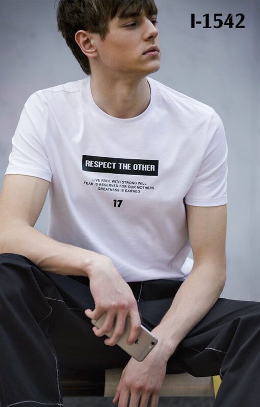 I 1542 Ao Thun Nam Tay Ngan In RESPECT THE OTHER