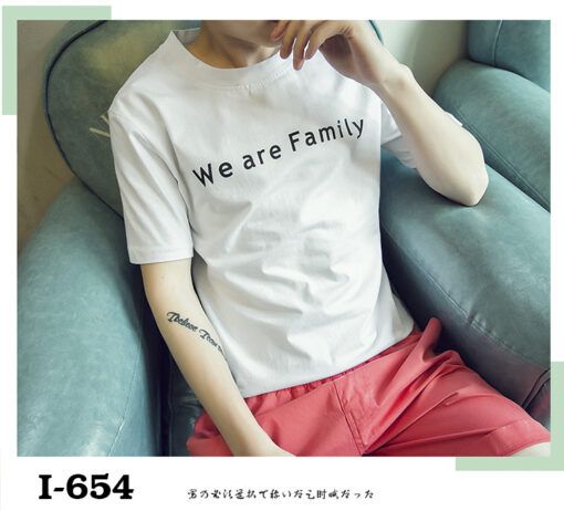 I 654 Ao Thun Nam Tay Ngan Chu We are Family