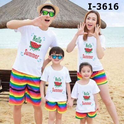 I3616 Ao Thun Gia Dinh Mua He Hello Summer