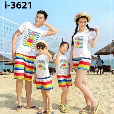 I3621 Ao Thun Gia Dinh Cay Kem Mua He Sweet Summer