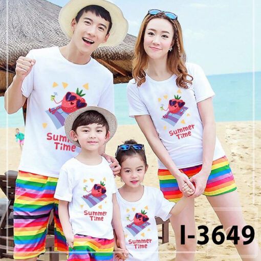 I3649 Ao Thun Gia Dinh In Be Dau Summer Time