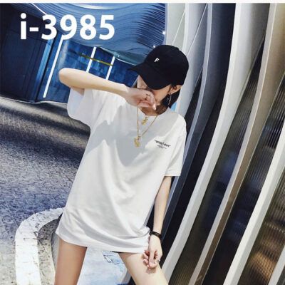 I3985 Ao Thun Unisex Nu Logo WHITE T SHIRT 2019