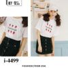 I4499 Áo Thun Unisex Nữ Hình 6 Trái Dâu Cute