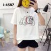 I4587 Áo Thun Unisex Nữ Hình Con Chó Dữ 2019