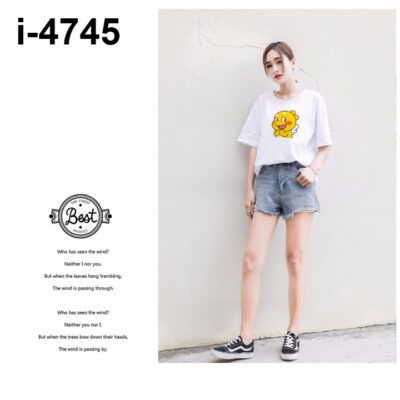 I4745 Ao Thun Unisex Nu Hinh Be Khung Long De Thuong 2019