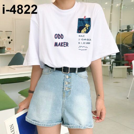 I4822 Ao Thun Unisex Nu Hinh ODD MAKER Gia Re