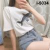 I5034 Áo Thun Unisex Nữ Hình Cá Mập 2019