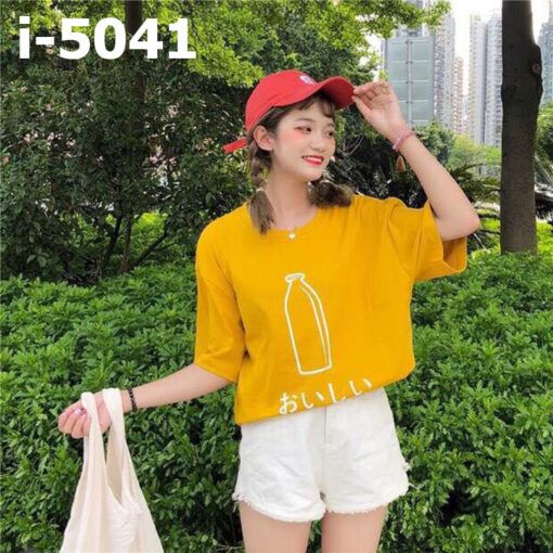 I5041 Ao Thun Nu Unisex Hinh Chai Nuoc 2019