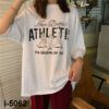 I5062 Áo Thun Unisex Nữ In Chữ ATHLETIC 2019