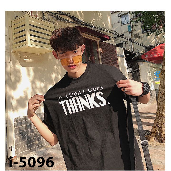 I5096 Ao Thun Nam Unisex Chu THANKS 2019