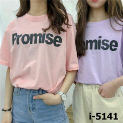 I5141 Ao Thun Nhom Nu Unisex Chu Promise 2019