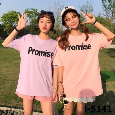 I5141 Ao Thun Nhom Nu Unisex Chu Promise