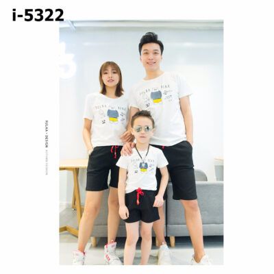 I5322 Ao Thun Gia Dinh Hinh Gau POLAR BEAR