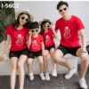 I5602 Áo Thun Đồng Phục Gia Đình Bắn Tim