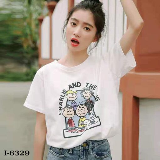 I6329 Ao Thun Nu Unisex In Hoat Hinh CHARLIE AND THE
