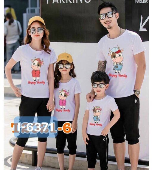 I6371 Ao Thun Gia Dinh In Tet Tan Suu 2021 Happy Family