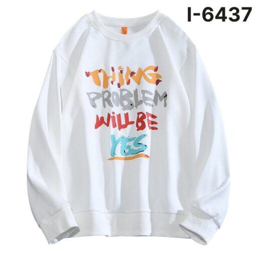 I6437 Ao Thun Sweater Nu In Chu THING PROBLEM WILL BE YES