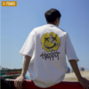 Sỉ Áo Thun Unisex Màu Trắng Mẫu Hình Mặt Cười Happy- i7043