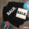 I5692 Áo Thun Unisex Nữ Tay Lỡ Màu Đen In Chữ BALR