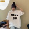 Sỉ Áo Thun Unisex Màu Đen, Trắng In Chữ USUL - C21